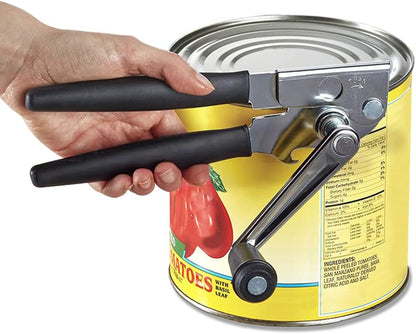 Crank Can Openers Manual,Heavy Duty Commercial Can Opener with Rubber-coated Long Handles V1258-DP02-F-619