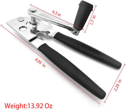 Crank Can Openers Manual,Heavy Duty Commercial Can Opener with Rubber-coated Long Handles V1258-DP02-F-619