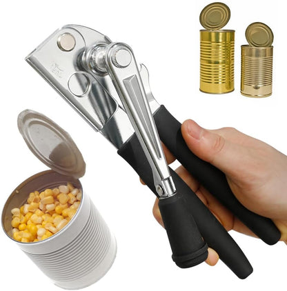 Crank Can Openers Manual,Heavy Duty Commercial Can Opener with Rubber-coated Long Handles V1258-DP02-F-619