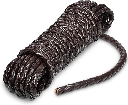 4mm 5.46yard Genuine Round Leather Cord for Jewelry Making, 20 Pack 4mm Hole Magnetic Clasps Leather Bracelet V1258-DP02-F-62
