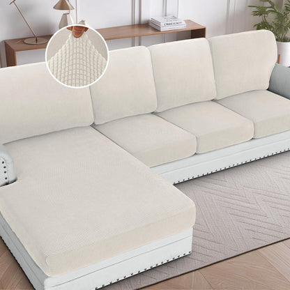 Sectional Couch Covers 8 Pieces Stretch Sofa Covers for Sectional Sofa Set Separate L Shaped Couch Cover for V1258-DP02-F-639