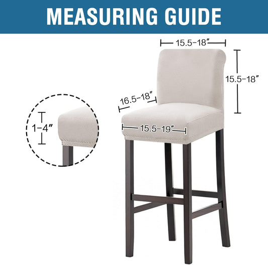 100% Waterproof Bar Stool Cover Stretch Counter Stool Pub Chair Slipcover for Dining Room Removable Soft V1258-DP02-F-641