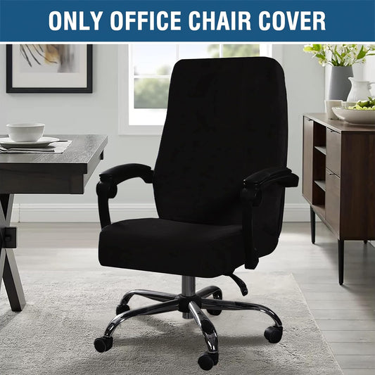Velvet Home Office Chair Covers Stretchable Computer Desk Chair Covers Mid - High Back Universal Executive V1258-DP02-F-643