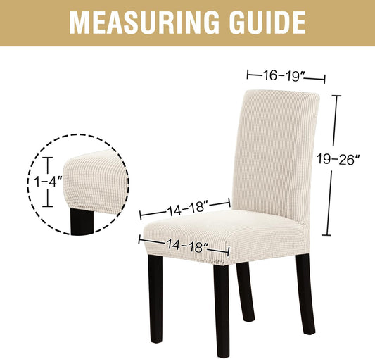 Stretch Dining Chair Covers Set of 6 Chair Covers for Dining Room Parsons Chair Slipcover Chair Protectors V1258-DP02-F-644