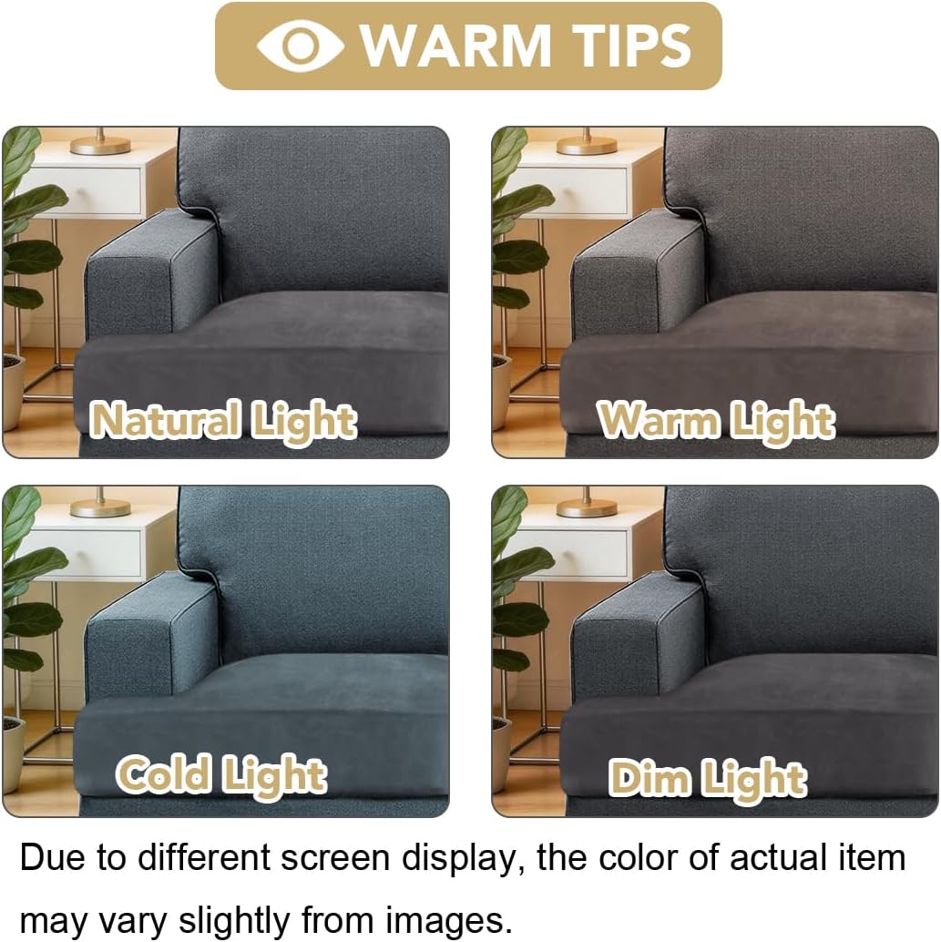 Stretch Velvet 2 Piece T Chion Sofa Slipcovers - Individually Fitting Chion Covers for 2 Chion Couch - Stay V1258-DP02-F-649