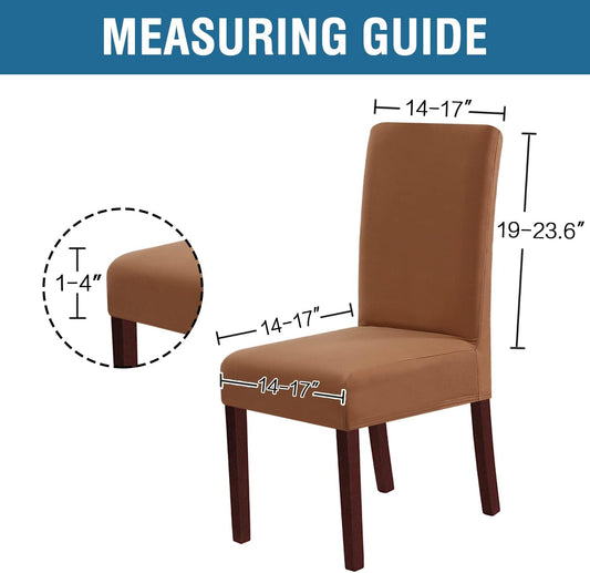 100% Waterproof Dining Chair Covers Stretch Chair Covers for Dining Room Set of 6 Parson Chair Slipcovers V1258-DP02-F-664