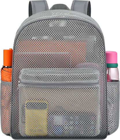 Duty Mesh Backpacks for Adults,See Through Backpack for Swimming Work Outdoor, Diving Backpack Carry Portable V1258-DP02-F-678