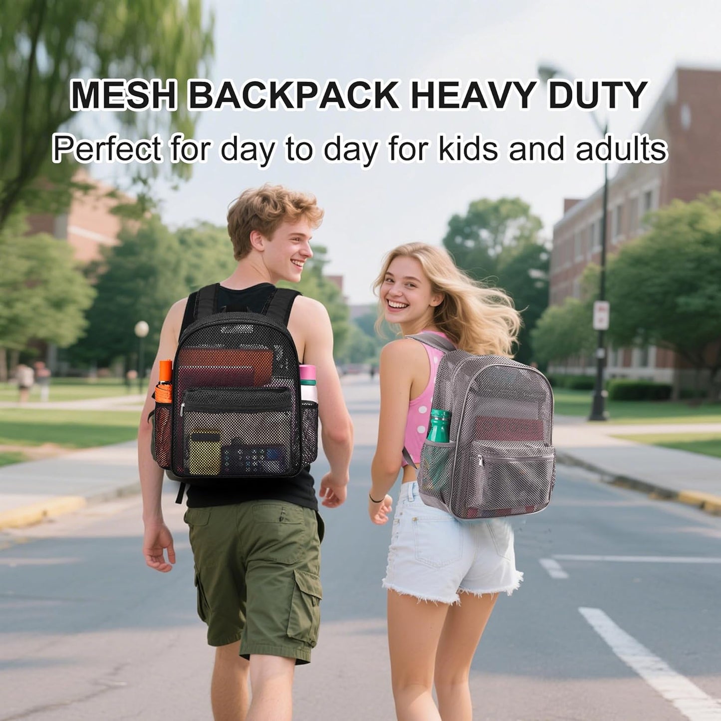 Duty Mesh Backpacks for Adults,See Through Backpack for Swimming Work Outdoor, Diving Backpack Carry Portable V1258-DP02-F-678