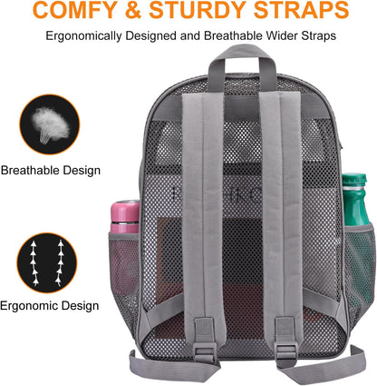 Duty Mesh Backpacks for Adults,See Through Backpack for Swimming Work Outdoor, Diving Backpack Carry Portable V1258-DP02-F-678