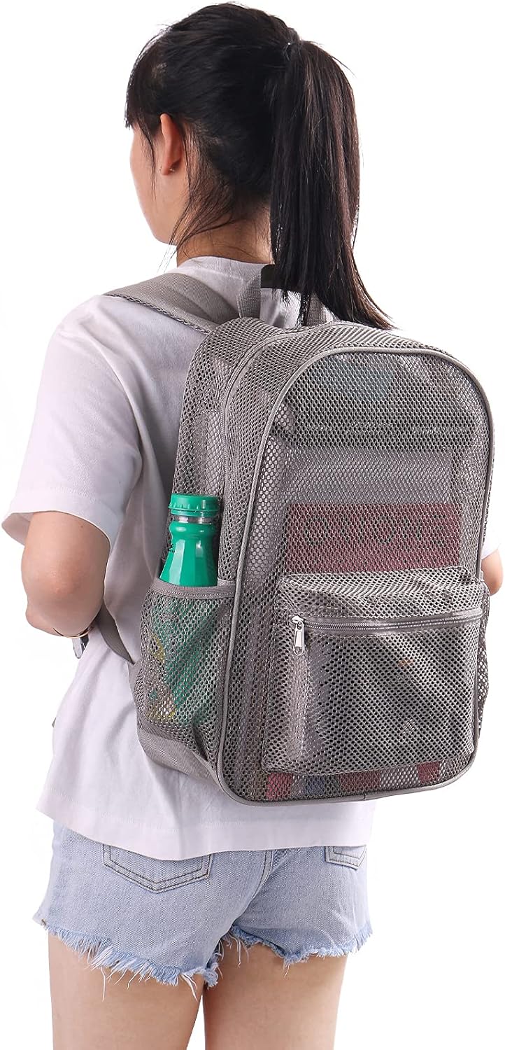 Duty Mesh Backpacks for Adults,See Through Backpack for Swimming Work Outdoor, Diving Backpack Carry Portable V1258-DP02-F-678