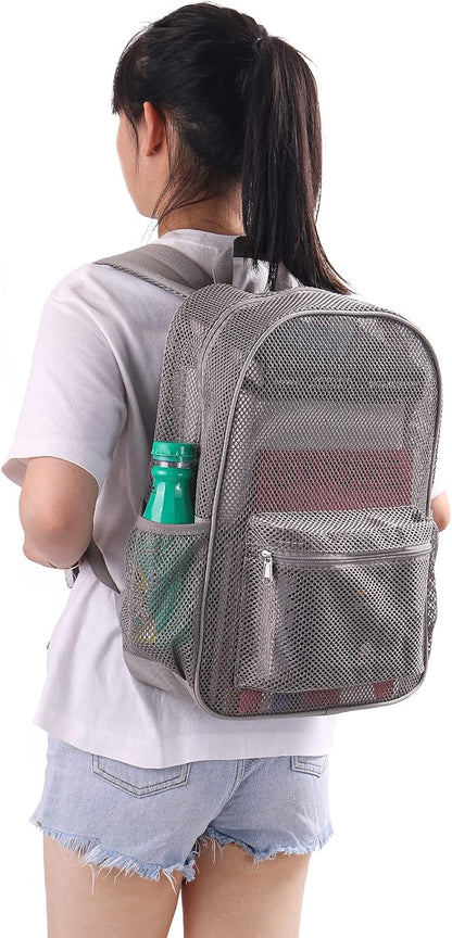 Duty Mesh Backpacks for Adults,See Through Backpack for Swimming Work Outdoor, Diving Backpack Carry Portable V1258-DP02-F-678