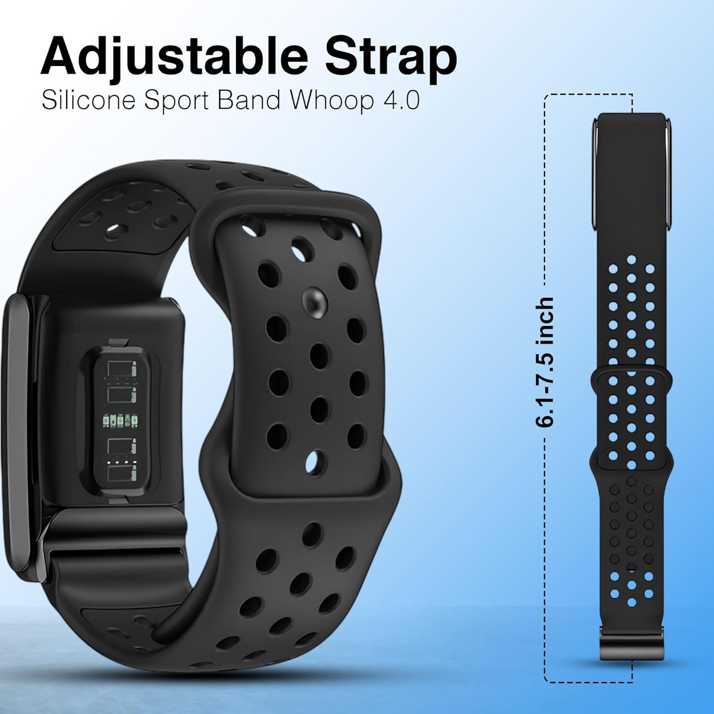 Silicone Replacement Band Compatible with WHOOP 4.0 - Adjtable Sport Strap for WHOOP Fitness Tracker - V1258-DP02-F-688