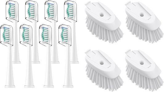 Toothbrh Heads & Dish Brh Refills 4 Pack OXO Dish Scrubber Philips Sonicare Soft Dupont Bristles Replacement V1258-DP02-F-693