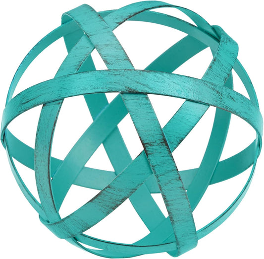 Metal Decorative Sphere for Home Decor - Decorative Balls for Shelves, Centerpiece Bowls, Bookshelf - V1258-DP02-F-716