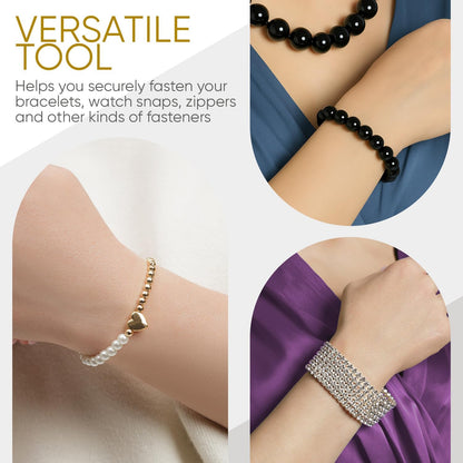 Bracelet Helper Tool with Hook - Fastener Helper Tool for Bracelet, Necklace, Jewelry, Watch - Silver, Gold, V1258-DP02-F-721