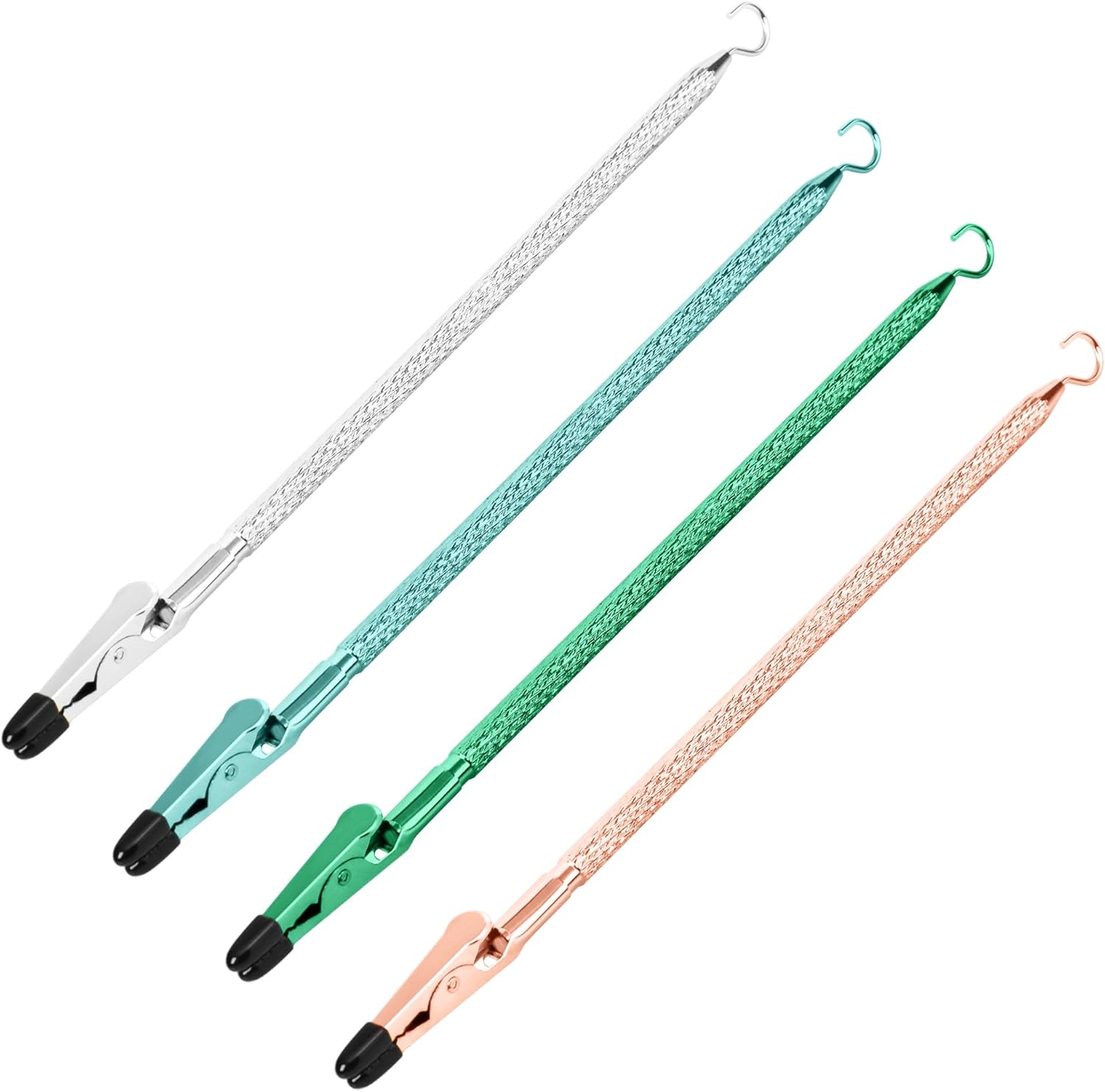 Bracelet Helper Tool with Hook - Fastener Helper Tool for Bracelet, Necklace, Jewelry, Watch - Silver, Teal, V1258-DP02-F-722