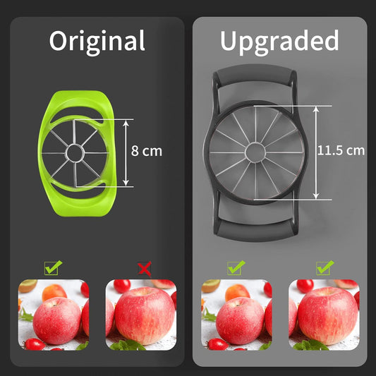 Apple Slicer, [Upgraded] 12-Slice Apple Slicer and Corer, Heavy Duty Stainless Steel Apple Cutter, Divider, V1258-DP02-F-731