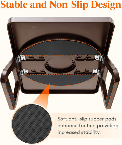 Plastic Rotating Couch Armrest Table, Adjtable Sofa Arm Clip Holder Tray for Snack/Fast Food/Fruit/Drink, V1258-DP02-F-738