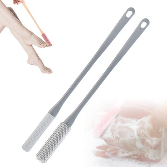 Toe Gap Cleaning Brush, Foot Back Scrubber in Shower, Long Handle Foot Bath Brush, Silicone Body Scrubber, V1258-DP02-F-748