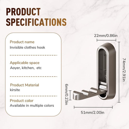 Folding Coat Hooks,Retractable Wall Closet Hooks,Heavy Duty Hook Bathroom Towel Hooks Robe Hooks Wall Mounted V1258-DP02-F-752
