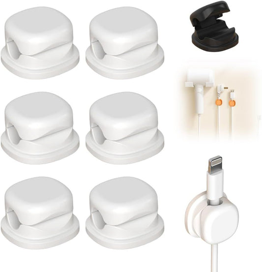 6 Pack Magnetic Cable Clips,2026 New Cord Holder for Nightstand,Magnetic Desk Cord Organizer,Adhesive Wire V1258-DP02-F-753
