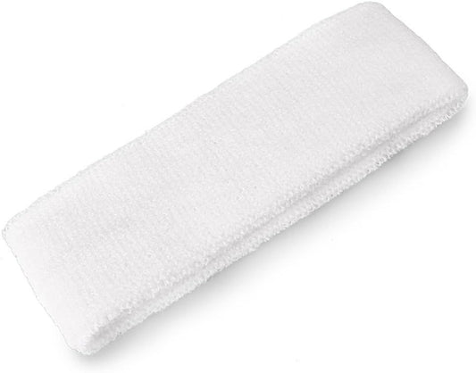 10 PCS White Unisex Sports Sweatband Headband Sweat Absorbing Terry Cloth Bands V1258-DP02-F-757