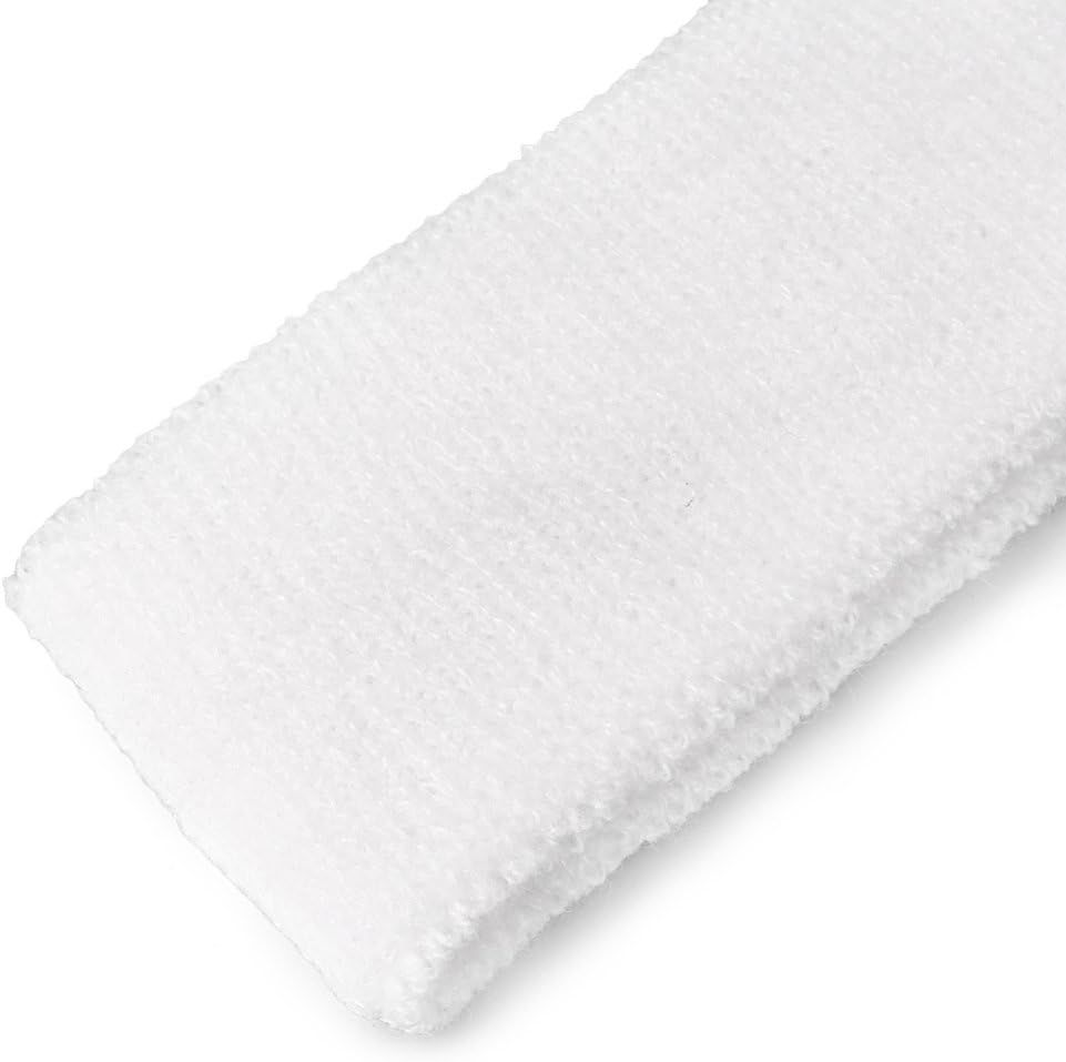 10 PCS White Unisex Sports Sweatband Headband Sweat Absorbing Terry Cloth Bands V1258-DP02-F-757