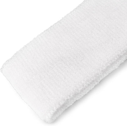 10 PCS White Unisex Sports Sweatband Headband Sweat Absorbing Terry Cloth Bands V1258-DP02-F-757