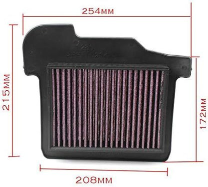 Motorcycle Air Cleaner Filter Element Assembly Replacement Compatible Fits for Yamaha FJ09 2015-2017 FZ09 V1258-DP02-F-763