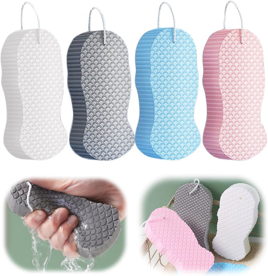 Magic Exfoliating Bath Sponge, Magic Exfoliating Body Scrubber Skin Friendly & Reusable for Adults Women and V1258-DP02-F-767