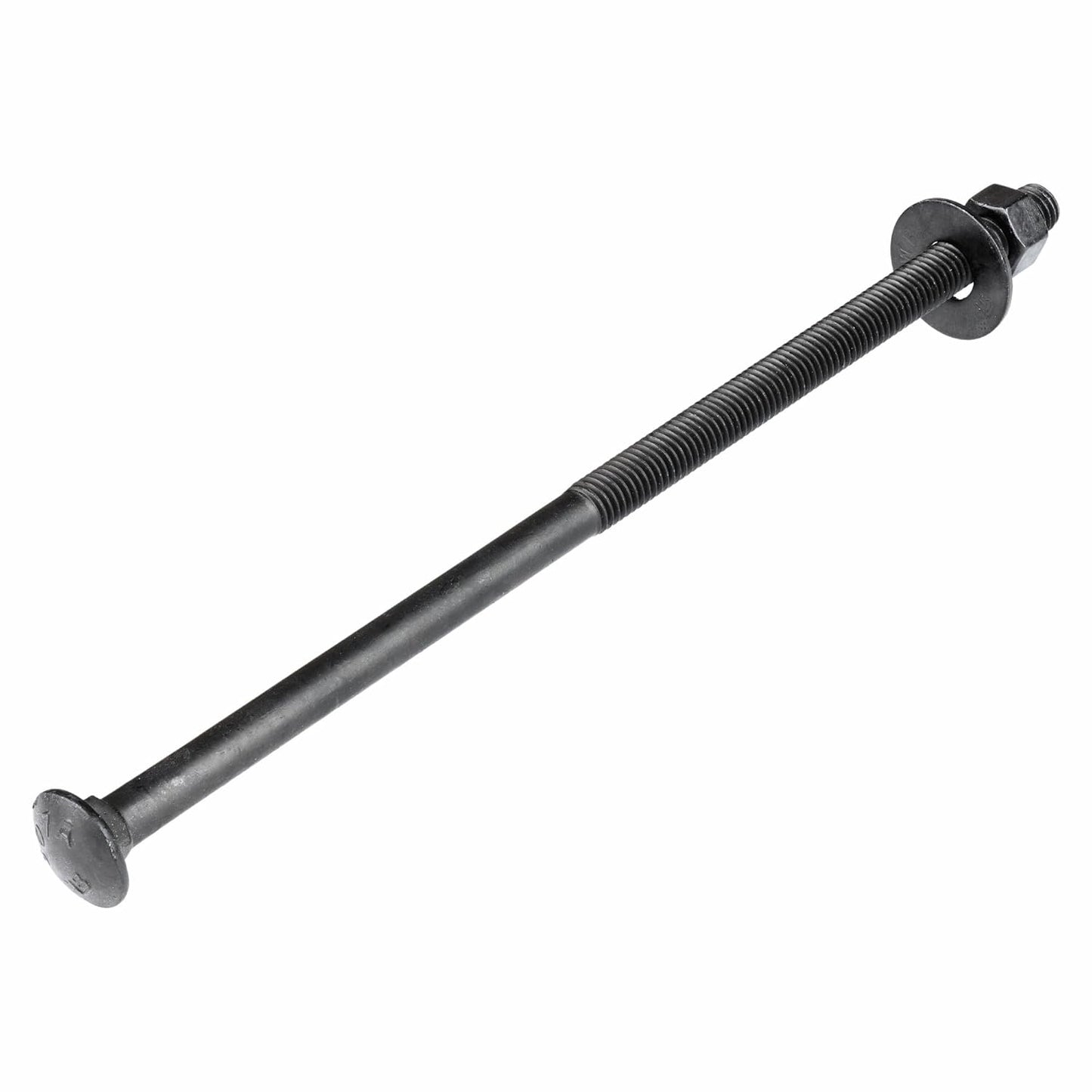 3/8" x 12" (25 Pack) Black Carriage Bolt Kit, Grade 307A, Ceramic Coated for Exterior Use, 2X Rust Resistance V1258-DP02-F-78