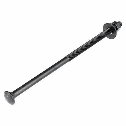 3/8" x 12" (25 Pack) Black Carriage Bolt Kit, Grade 307A, Ceramic Coated for Exterior Use, 2X Rust Resistance V1258-DP02-F-78