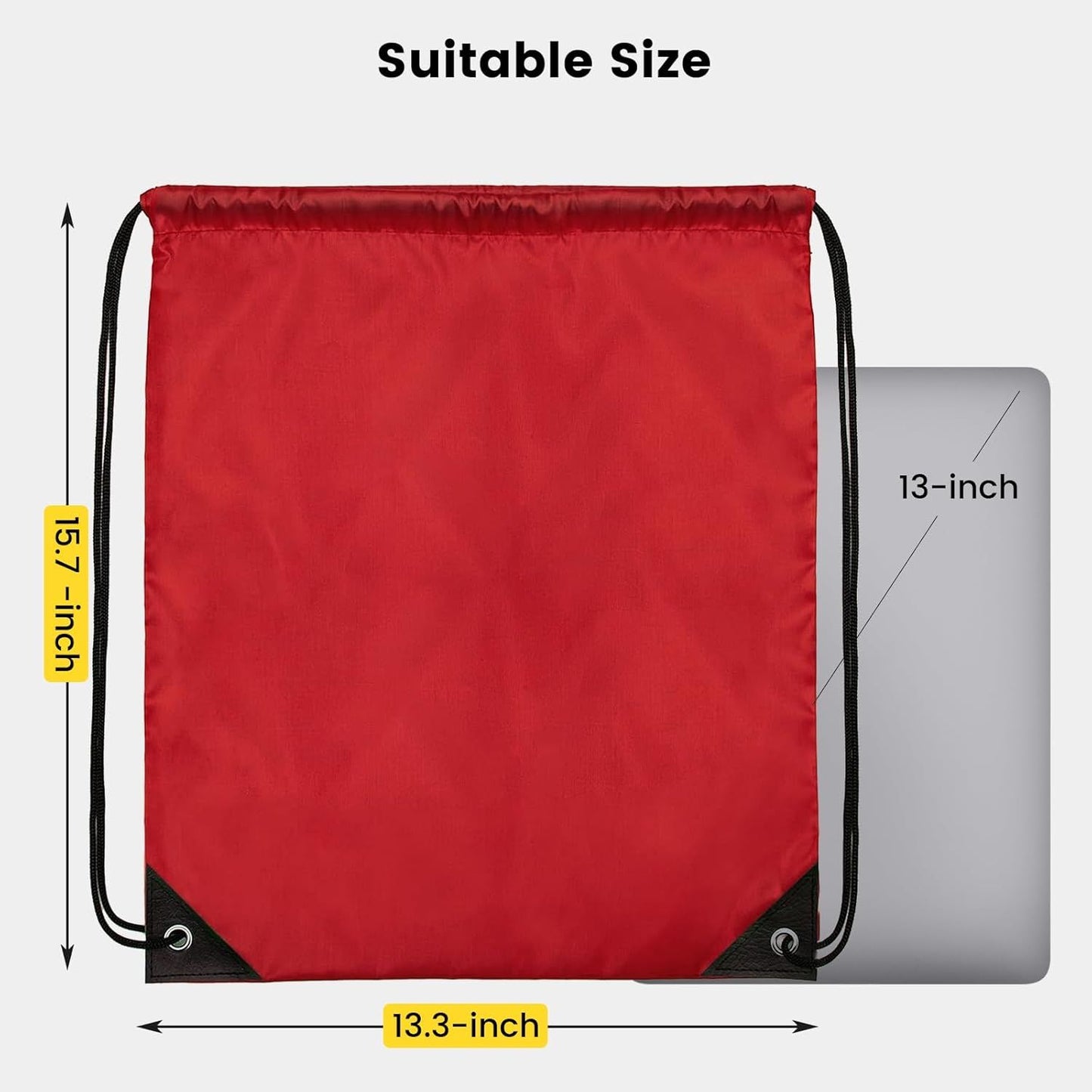 100 Pcs Drawstring Bags Bulk - Lightweight Drawstring Backpack, Cinch Bag for Party Sport Gym Trip Gift - 20 V1258-DP02-F-785
