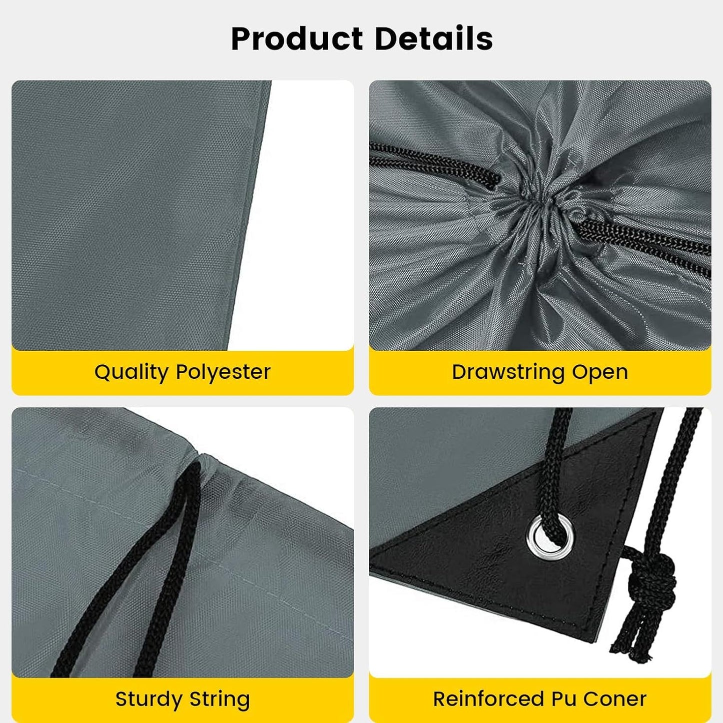 100 Pcs Drawstring Bags Bulk - Lightweight Drawstring Backpack, Cinch Bag for Party Sport Gym Trip Gift - 20 V1258-DP02-F-785