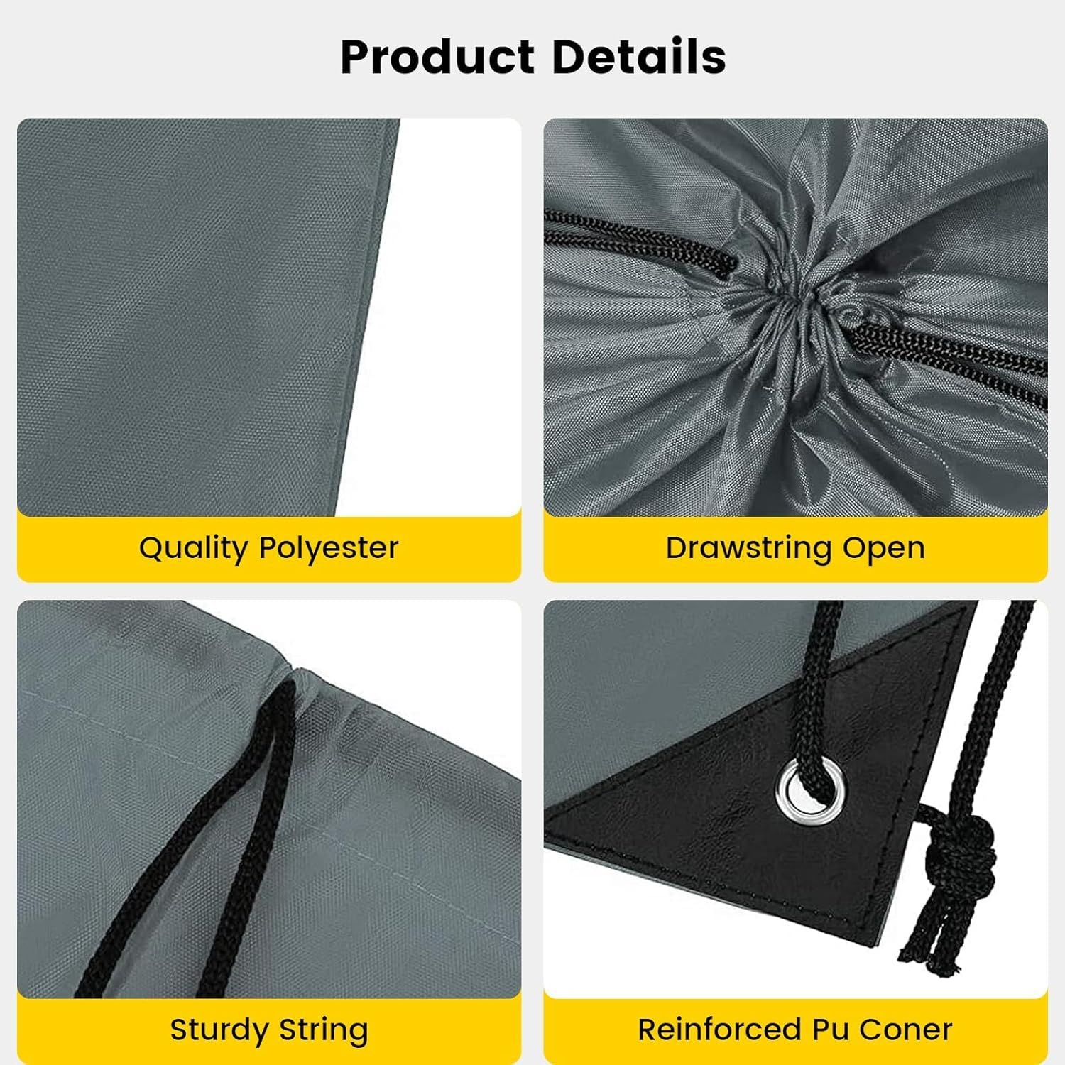 100 Pcs Drawstring Bags Bulk - Lightweight Drawstring Backpack, Cinch Bag for Party Sport Gym Trip Gift - 20 V1258-DP02-F-785