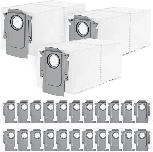 25 Packs Disposable Dust Bags for Roborock QV35A/ Qrevo S5V, Saros 10R/10/Z70, S8 MaxV/Max Ultra, Qrevo V1258-DP02-F-790