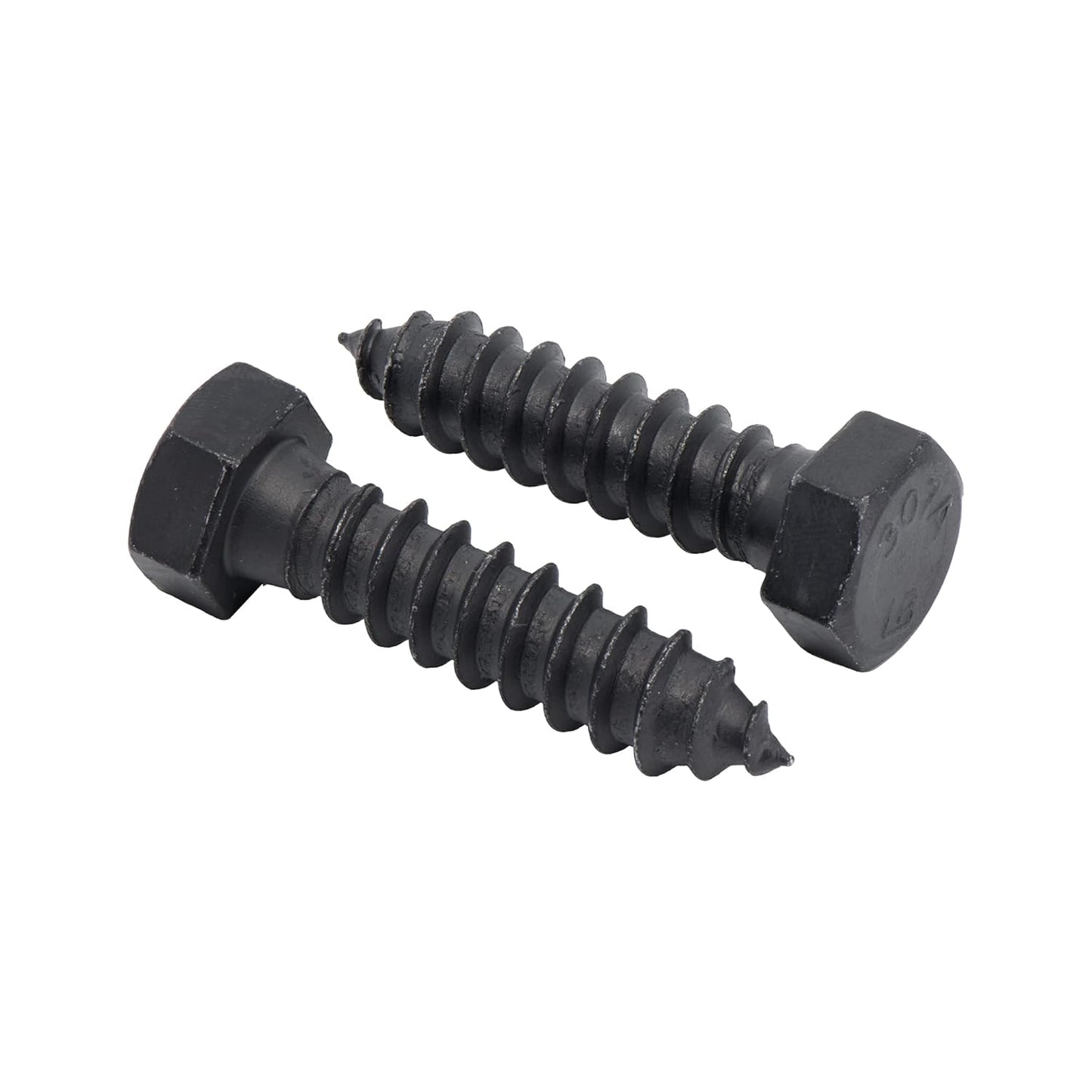 1/2" x 2", 25-Piece Black Lag Bolts, Rustproof 4-Layer Ceramic BLAKOTE, 2X Protection of Galvanized Lag V1258-DP02-F-80