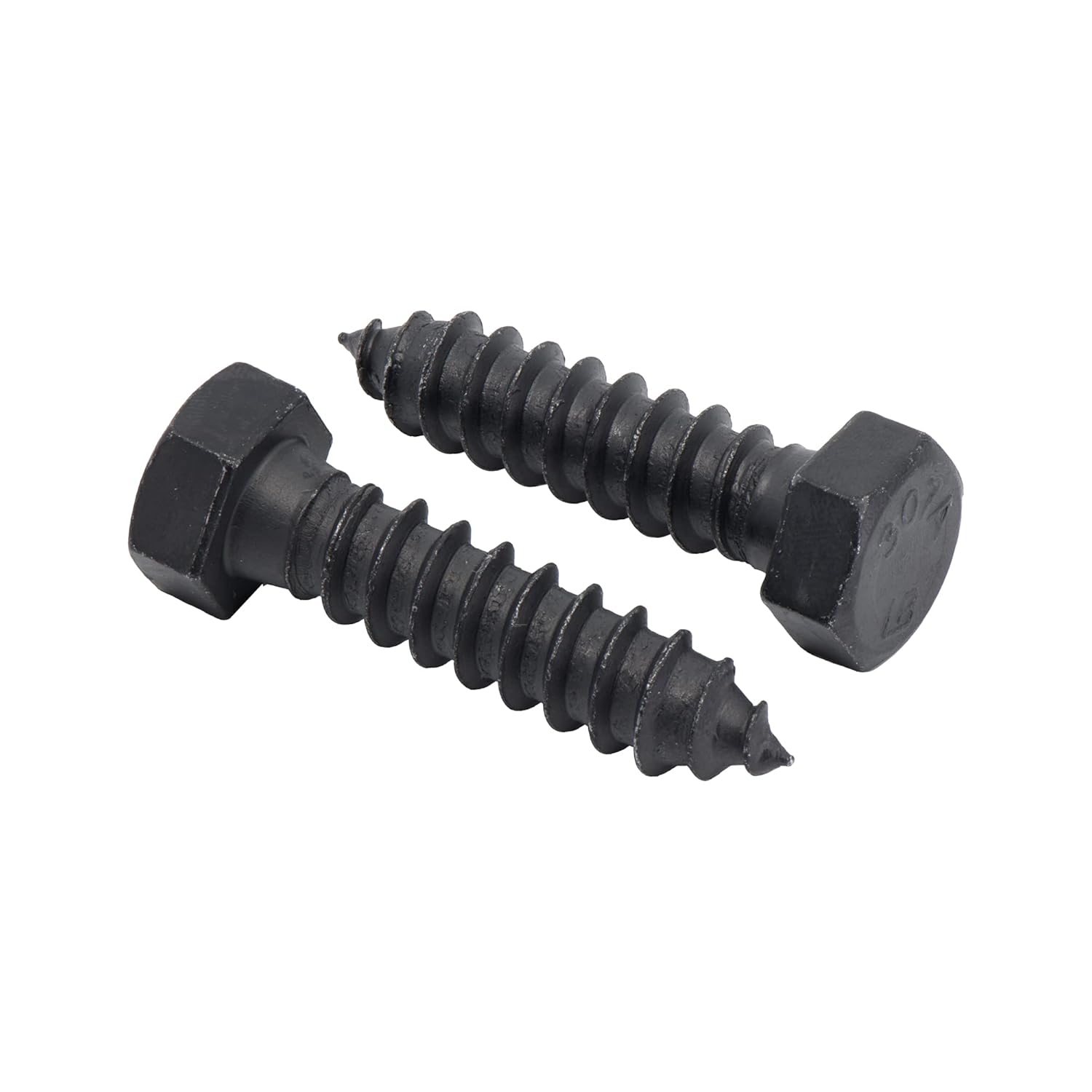 1/2" x 2", 25-Piece Black Lag Bolts, Rustproof 4-Layer Ceramic BLAKOTE, 2X Protection of Galvanized Lag V1258-DP02-F-80