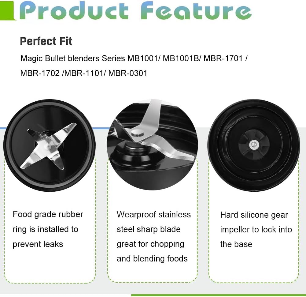 2 Pack Replacement Blender Cups set for magic bullet , 22oz Tall Cup with Flip Top To-Go Lid, 16oz V1258-DP02-F-806