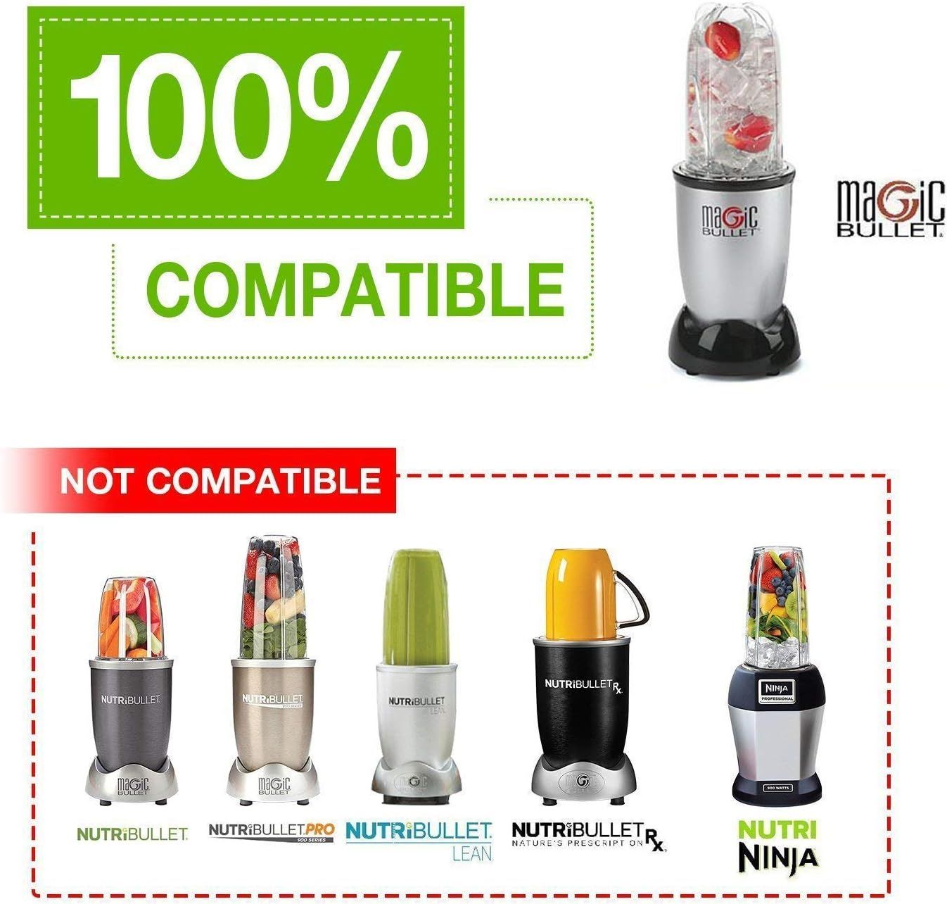 2X Cross blade with replacement 22oz cup for 250w Magic bullet MB1001 Blender V1258-DP02-F-807
