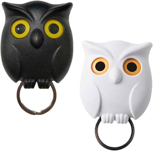 Owl Key Holder, Night Owl Magnetic Wall Key Holder Owl Key Hooks, Automatic Open Close Eyes Owl Key Holder V1258-DP02-F-816