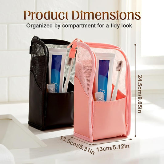 Standing Toiletry Bag, 2026 New Portable Lightweight Travel Toiletry Bag Nylon Travel Toothbrush Storage V1258-DP02-F-819