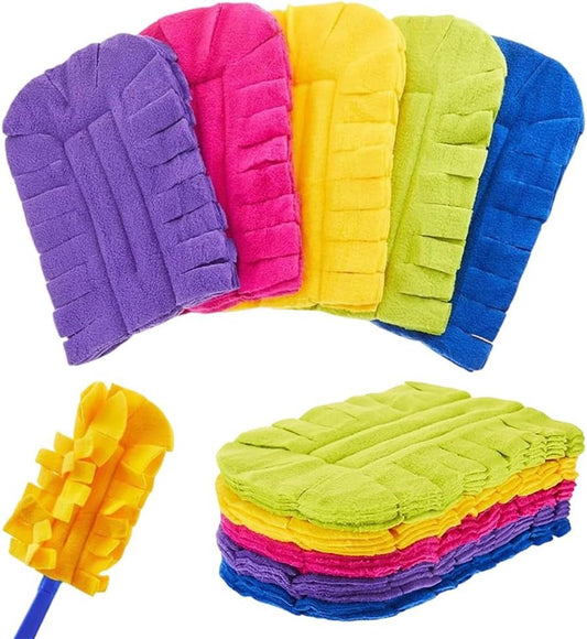 360 degrees Electrostatic Duster Refills, 2026 New Washable & Reusable Microfiber Pads Fleece Duster Refill V1258-DP02-F-825