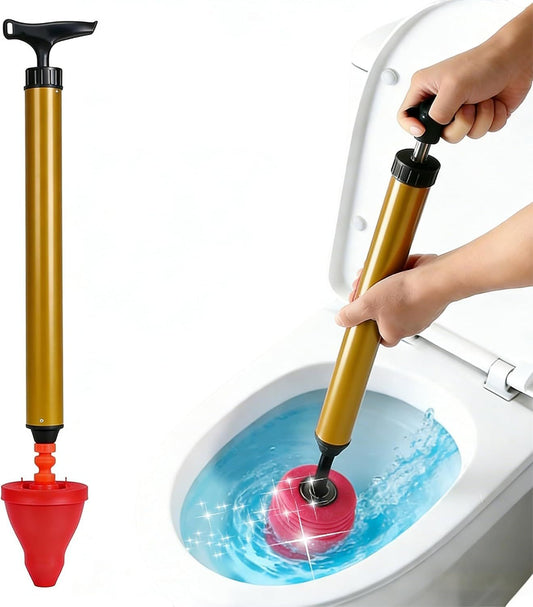 Multipurpose Household High Pressure Toilet Plunger, 2026 Upgraded Powerful Air Drain Unclogger Heavy Duty V1258-DP02-F-828
