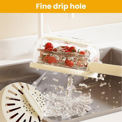 2-in-1 Draining and Preservation Basket, 2026 Upgraded Multifunctional Fruit and Vegetable Washing Bowl with V1258-DP02-F-830