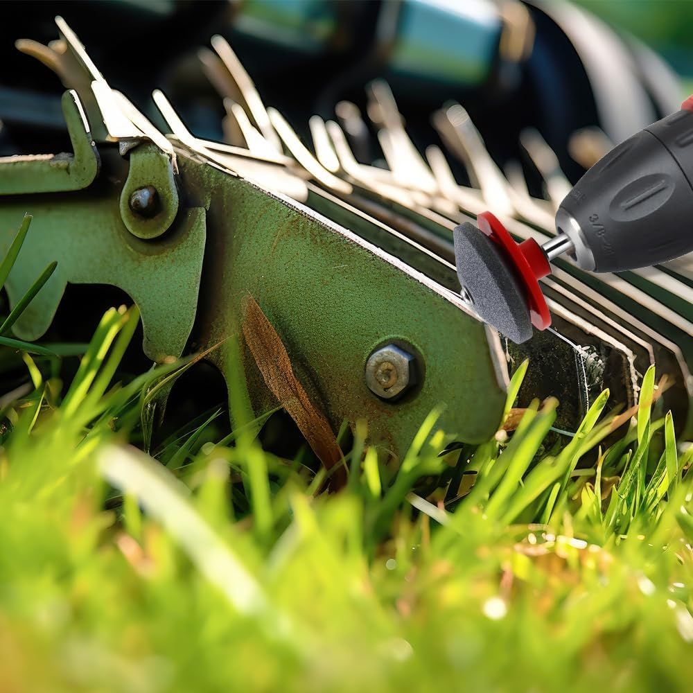 Lawnmower Dull Blade Sharpener, 2024 New Lawn Blade Sharpener Universal Blade Sharpeners Rotary Lawn Mower V1258-DP02-F-832