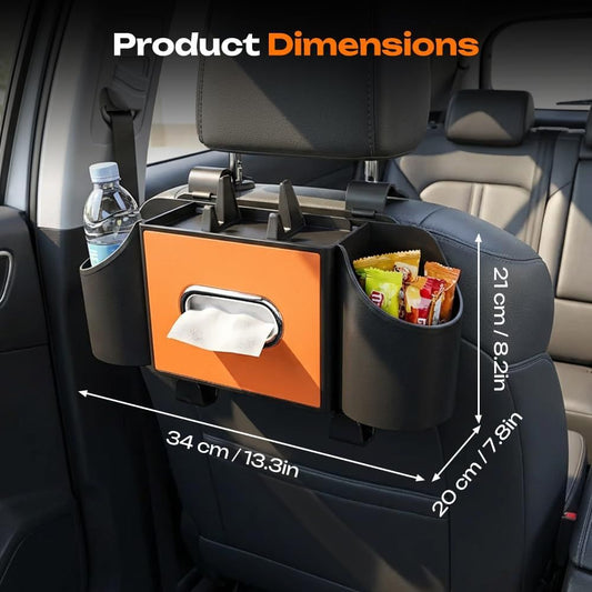4-in-1 Car Backseat Organizer with Cup Holder, 2026 Upgraded Multifunctional Car Back Seat Organizer with V1258-DP02-F-839