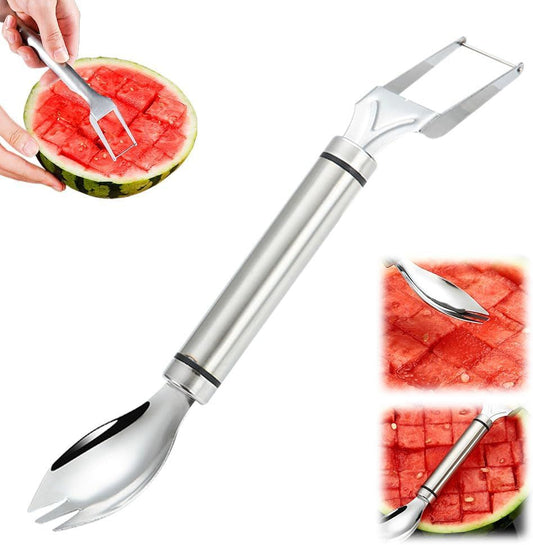 2-in-1 Stainless Steel Fruit Cutter Watermelon Cutter, Watermelon Slicer Cutter Summer Watermelon Cutting V1258-DP02-F-845