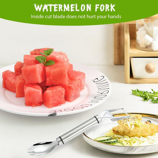 2-in-1 Stainless Steel Fruit Cutter Watermelon Cutter, Watermelon Slicer Cutter Summer Watermelon Cutting V1258-DP02-F-845