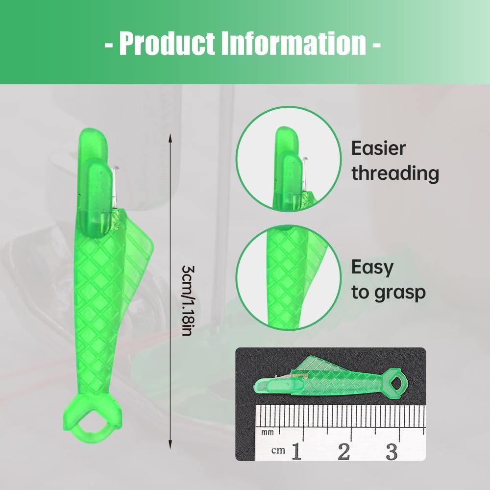Automatic Sewing Needle Threader, Fish Type Quick Needle Threaders for Hand Sewing, Sewing Machine Needle V1258-DP02-F-854